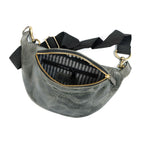 Full-Grain Leather waist bag with Adjustable Strap & Secure Zipper Closure