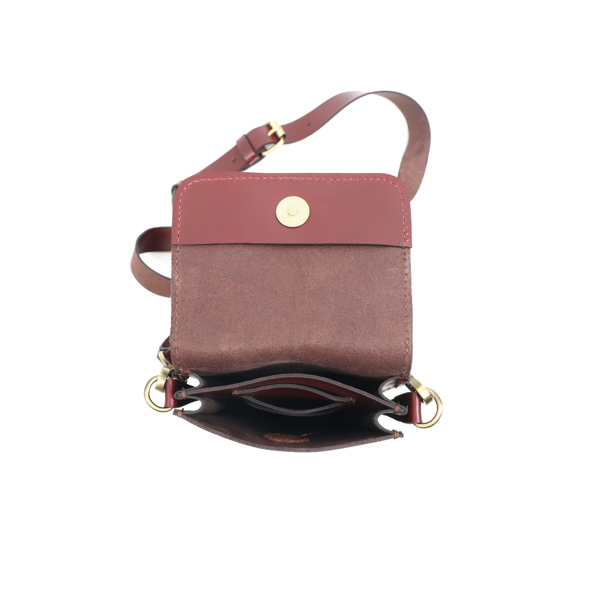 Brown Leather Mobile Pouch with Detachable Sling ƒ????? Stylish & Functional Crossbody Case.LA-1428