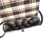 Black Structured Leather Crossbody Bag with Contrast Stitching & Secure Turn-Lock