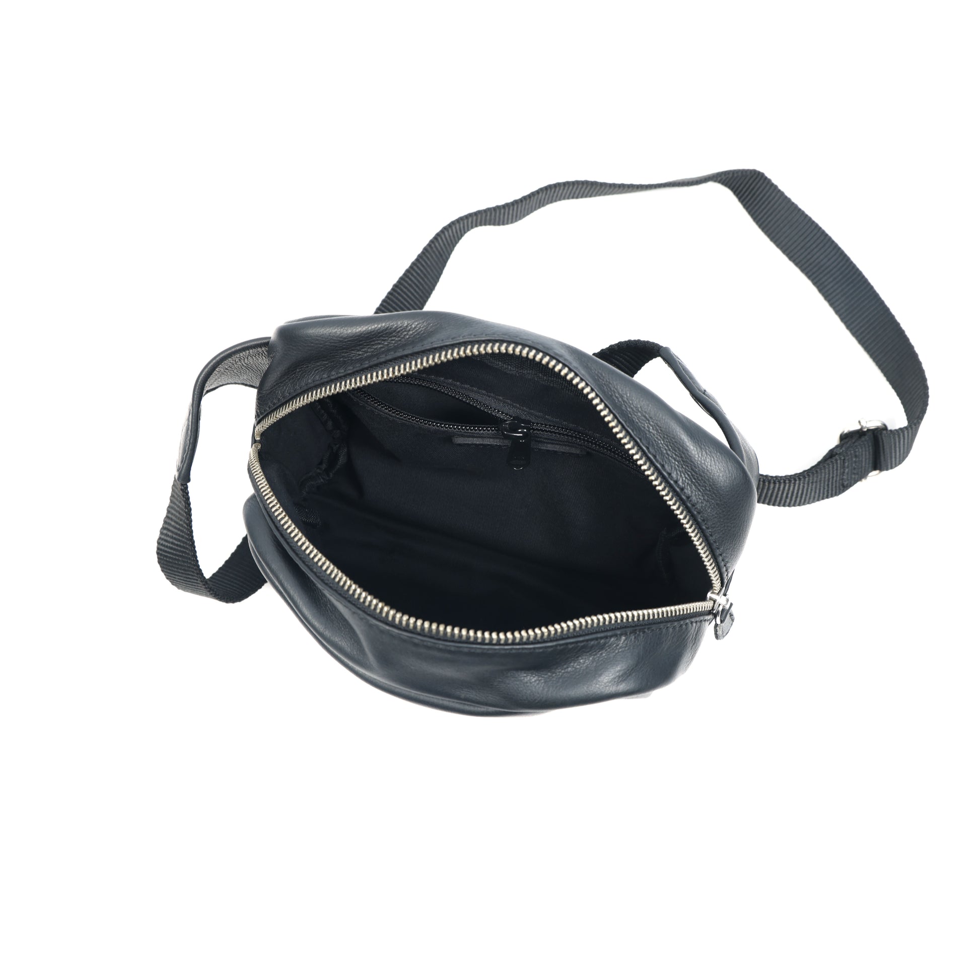 Premium Genuine Leather Waist & Crossbody Bag with Adjustable Strap & Zip Closure