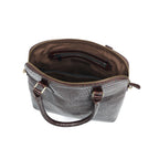 Premium Croc-Embossed Leather Tote Bag with Zip Closure & Detachable Shoulder Strap