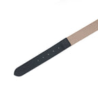 Unisex Genuine Leather Canvas Beige Black Waist Accessory Metal Buckle Casual