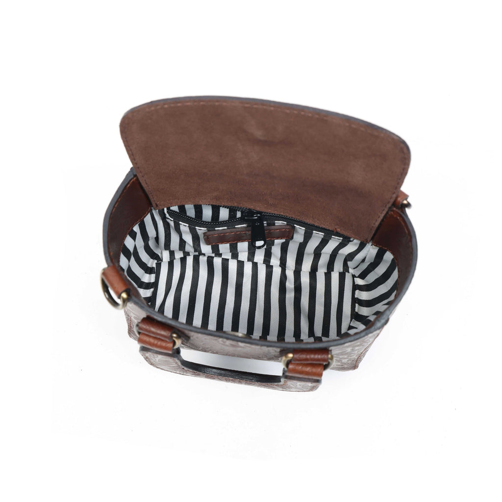 Premium Leather Designer Sling Bag ƒ????? Stylish & Functional for Everyday Use.BG-1619 E Brown
