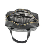 Premium Export Quality Black Leather Messenger with Adjustable Shoulder Strap & Inner Zip Pockets