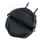 Premium Leather Laptop Backpack with Dual Buckle Design, Multiple Zip Pockets