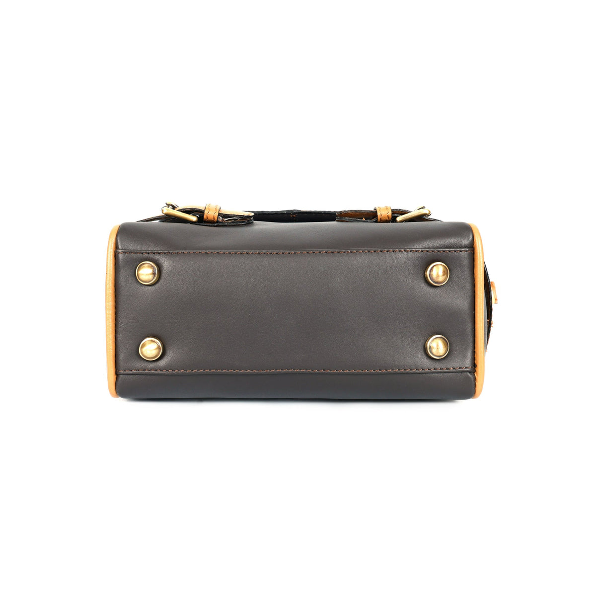 Premium Export-Quality Brown Leather Top Handle Handbag with Adjustable Strap