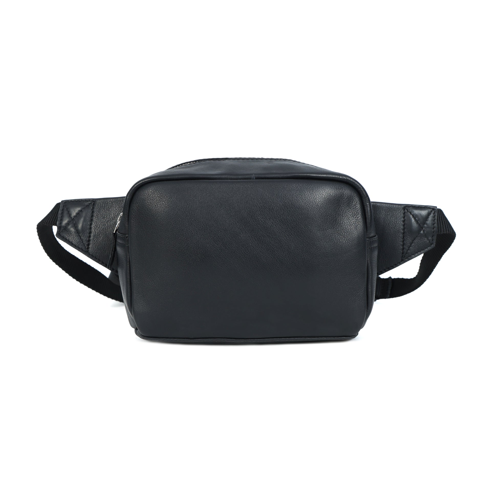 Premium Genuine Leather Waist & Crossbody Bag with Adjustable Strap & Zip Closure