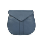 Premium Genuine Leather Flap Crossbody Bag with Adjustable Strap & Zip Pockets