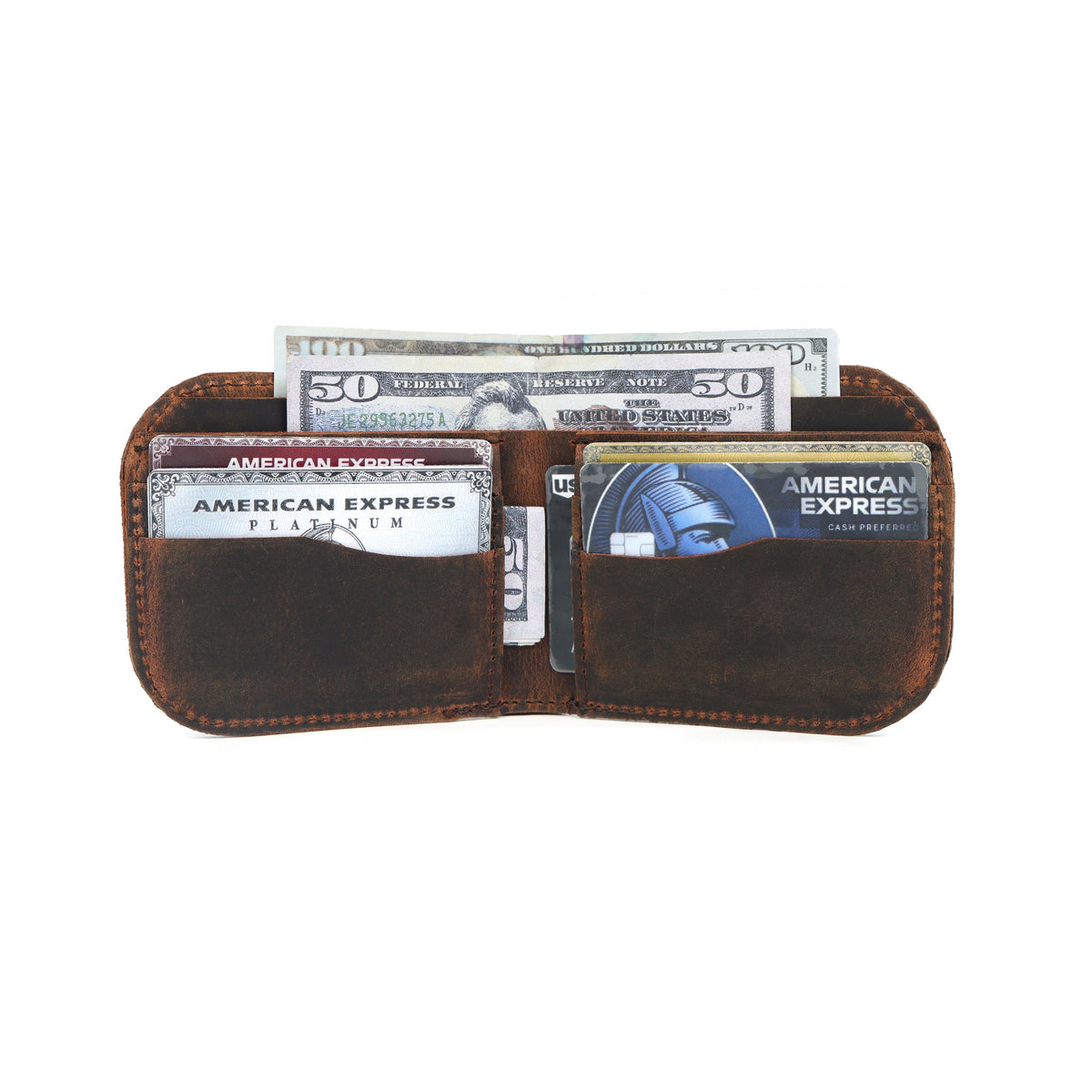 Celtic Dual tone Genuine Leather Slim Bi-Fold Wallet