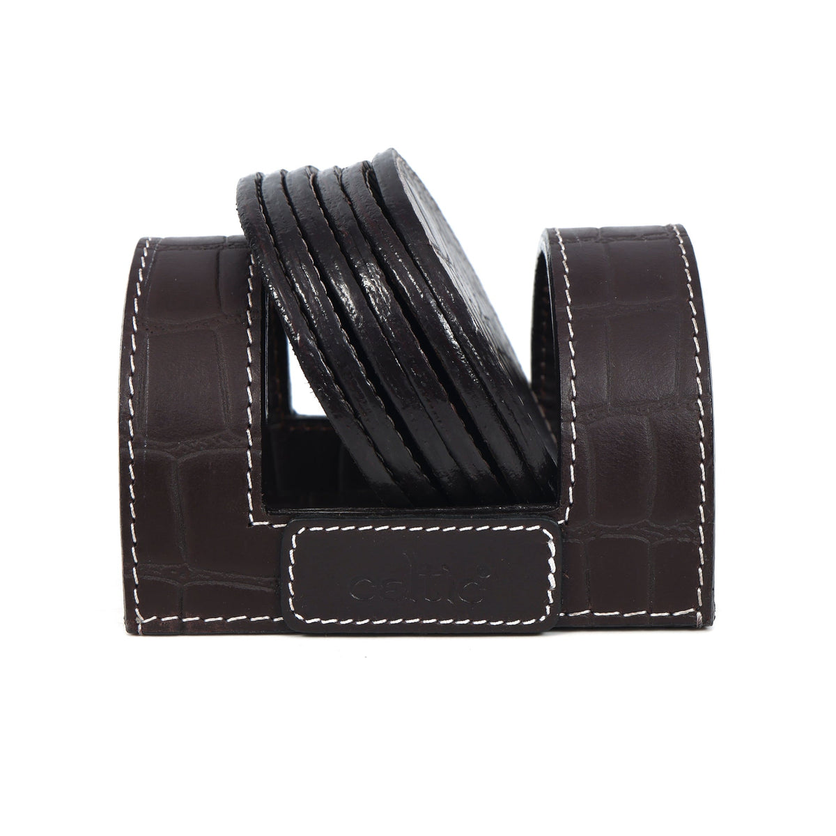 Elegant Leather Coasters for Office Use ƒ????? Stylish & Durable Desk Accessory  Art: LC-03