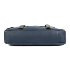 Genuine Leather Office Satchel Bag with Laptop Sleeve & Adjustable Strap