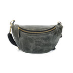 Full-Grain Leather waist bag with Adjustable Strap & Secure Zipper Closure