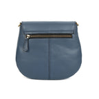 Premium Genuine Leather Flap Crossbody Bag with Adjustable Strap & Zip Pockets