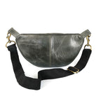Full-Grain Leather waist bag with Adjustable Strap & Secure Zipper Closure