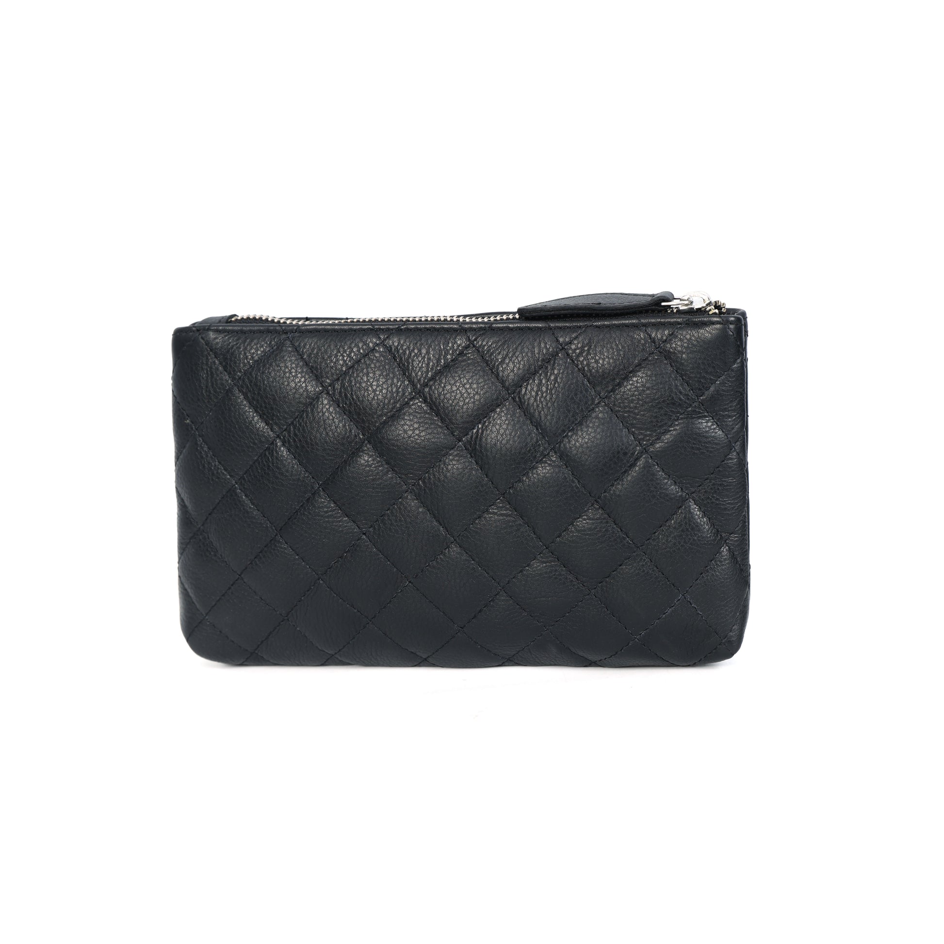 Elegant Quilted Black Leather Clutch – Chic Evening & Party Essential