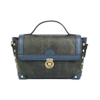 Premium Leather Structured Crossbody HandBag with Top Handle,  & Adjustable Strap