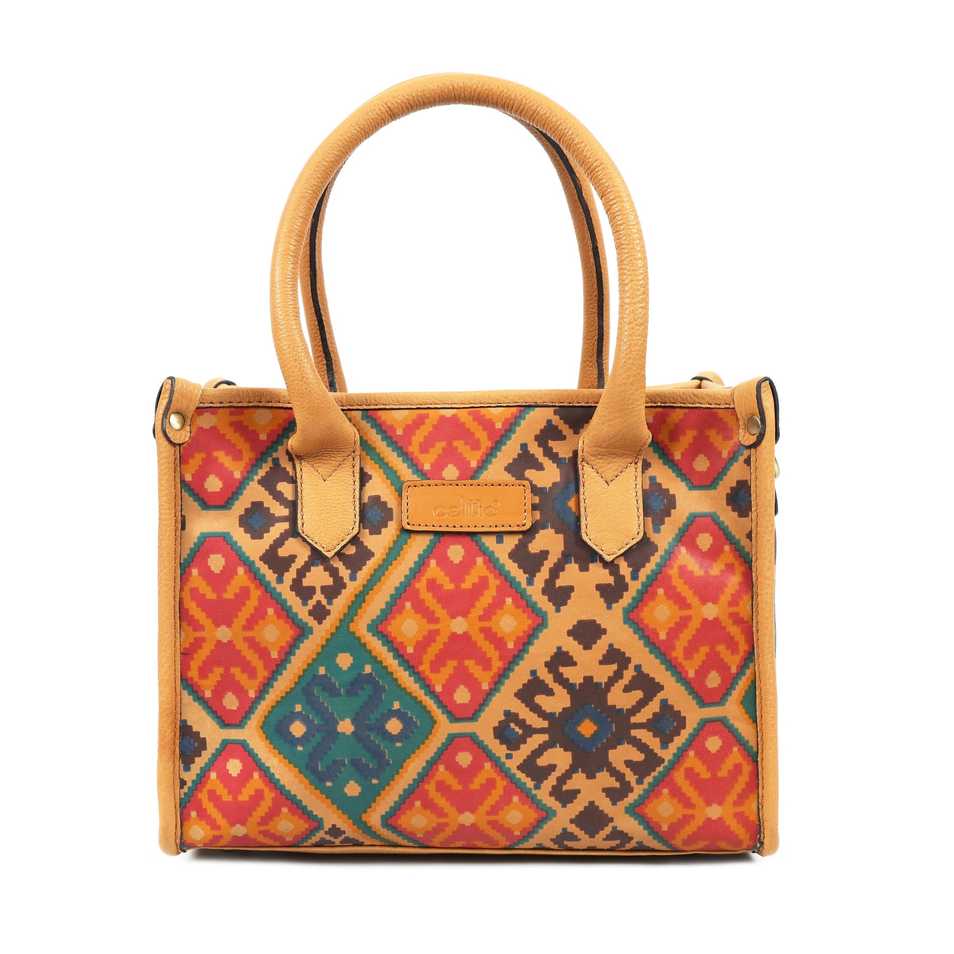 Premium Leather Ethnic 3-Piece Bag Set | Tote, Sling & Clutch