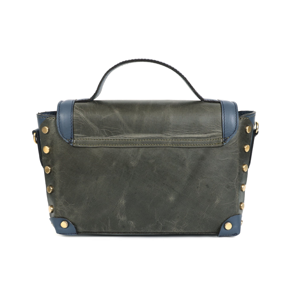 Premium Leather Structured Crossbody HandBag with Top Handle,  & Adjustable Strap