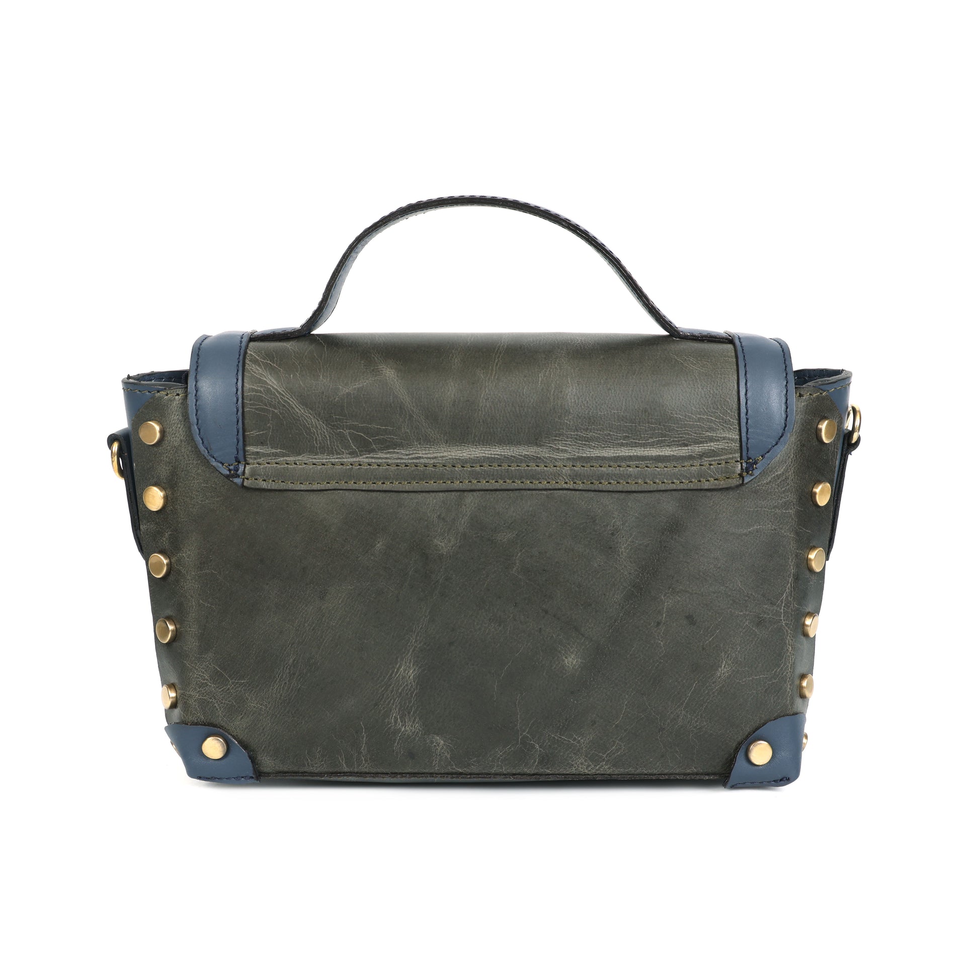 Premium Leather Structured Crossbody HandBag with Top Handle,  & Adjustable Strap