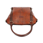 Genuine Leather vintage Brown Tote & Wristlet Combo- Premium set For women