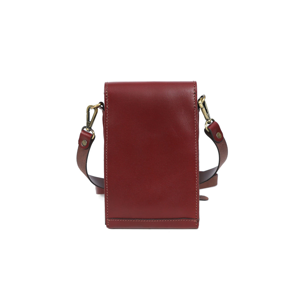Brown Leather Mobile Pouch with Detachable Sling ƒ????? Stylish & Functional Crossbody Case.LA-1428