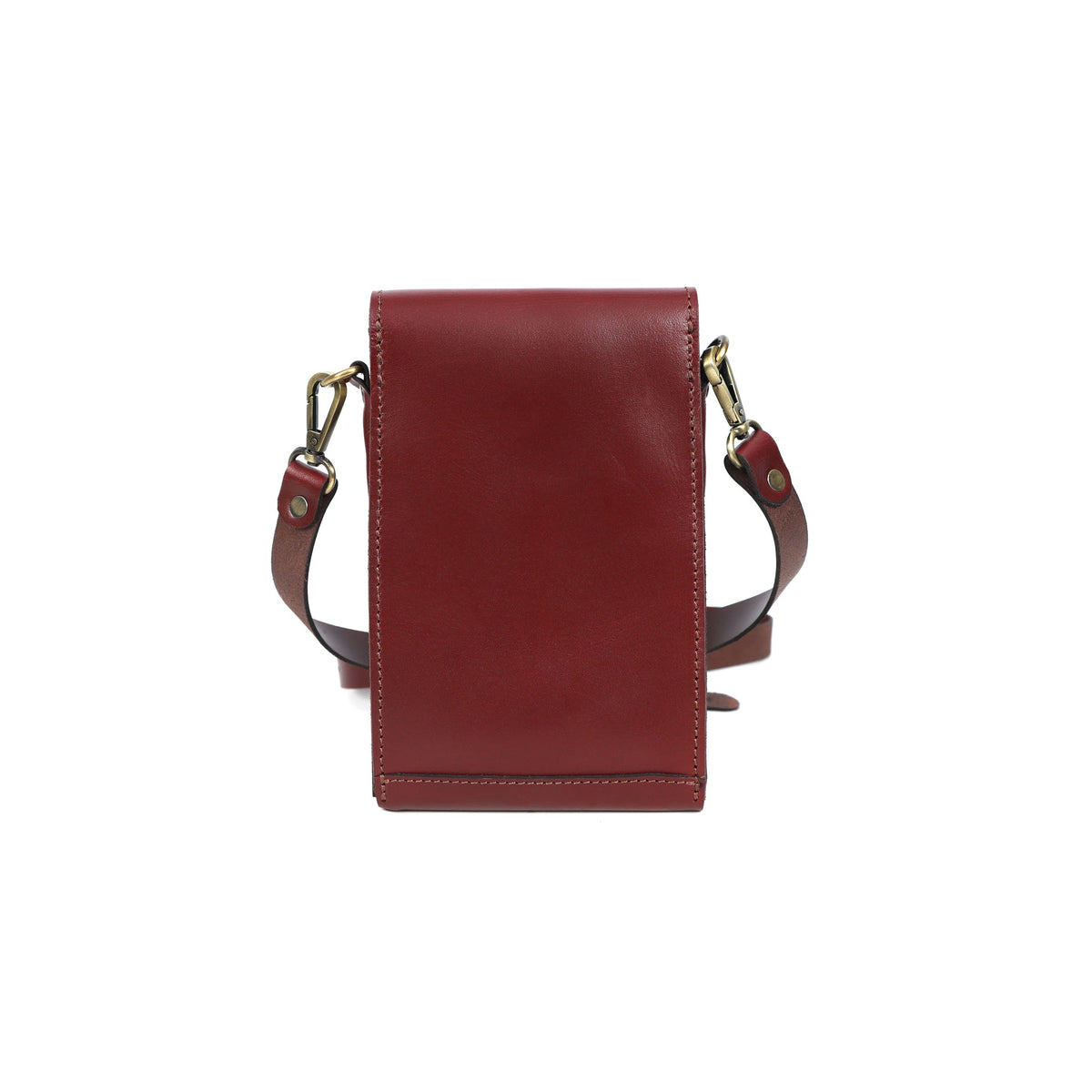 Brown Leather Mobile Pouch with Detachable Sling ƒ????? Stylish & Functional Crossbody Case.LA-1428
