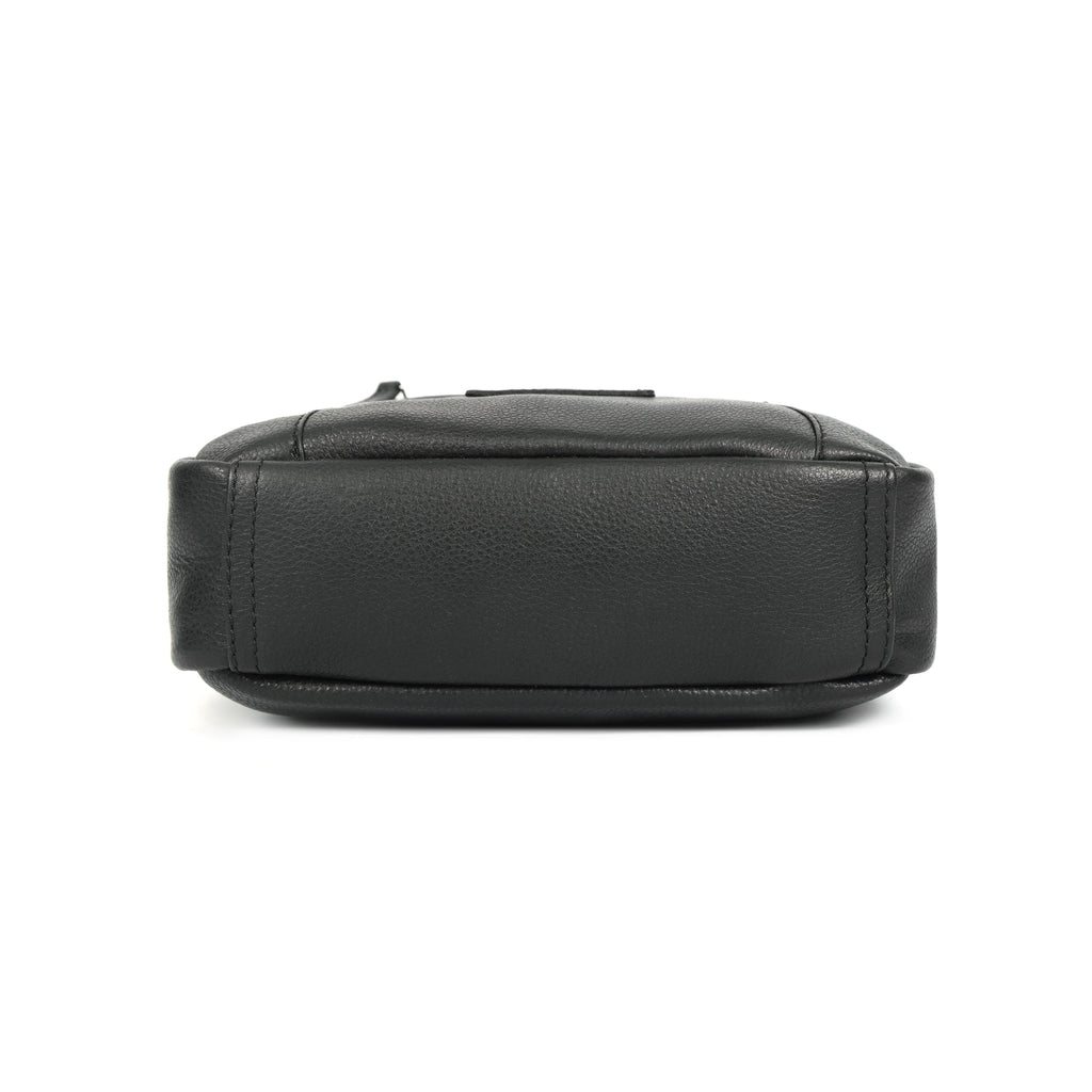 Premium Export Quality Leather Crossbody Bag  with Adjustable Strap & Multiple Zip Pockets