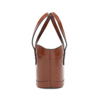 Premium Genuine Leather Mini Tote Bag with Dual Handles & Detachable Shoulder Strap