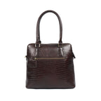 Premium Croc-Embossed Leather Tote Bag with Zip Closure & Detachable Shoulder Strap