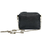 Luxury Black Crocodile Pattern Women’s 4-in-1 Handbag Set (Tote, Shoulder, Sling & clutch)