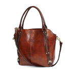 Genuine Leather vintage Brown Tote & Wristlet Combo- Premium set For women