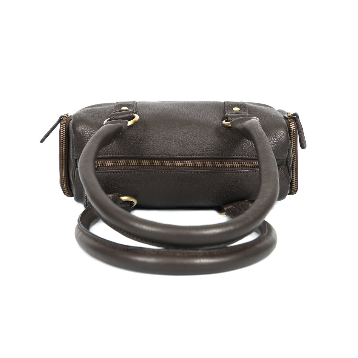 Classic Black Leather Barrel Satchel ƒ????? Medium Shoulder Tote for Women Art:-BG-1651