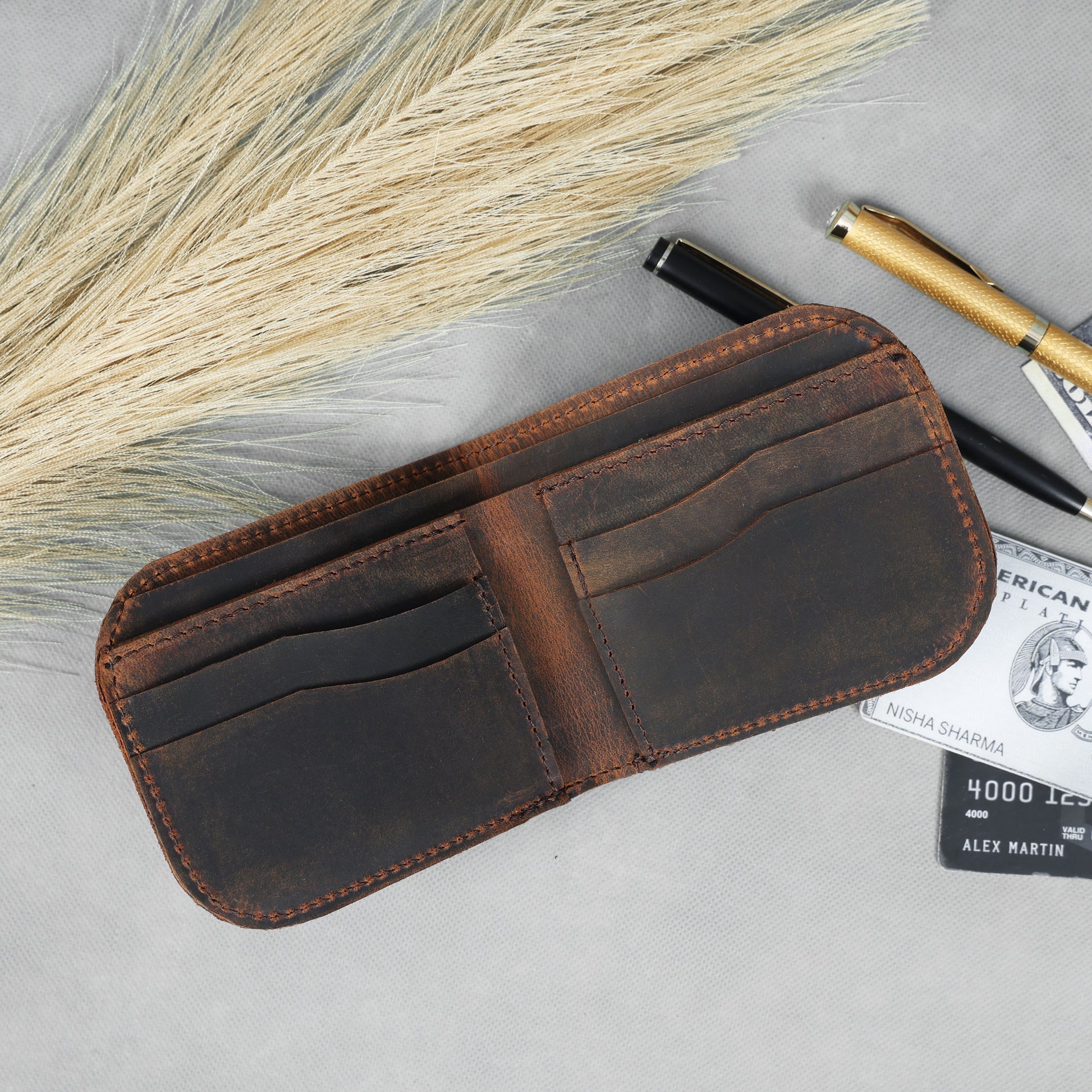 Artisan Brown Tooling Belt + Dual-Tone Wallet Gift Combo