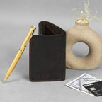 Premium Vintage Leather Trifold Wallet | Stylish Slim Card Holder for Men with Multiple Slots