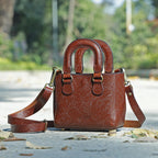 Premium Leather Designer Sling Bag ƒ????? Stylish & Functional for Everyday Use.BG-1619 E Brown