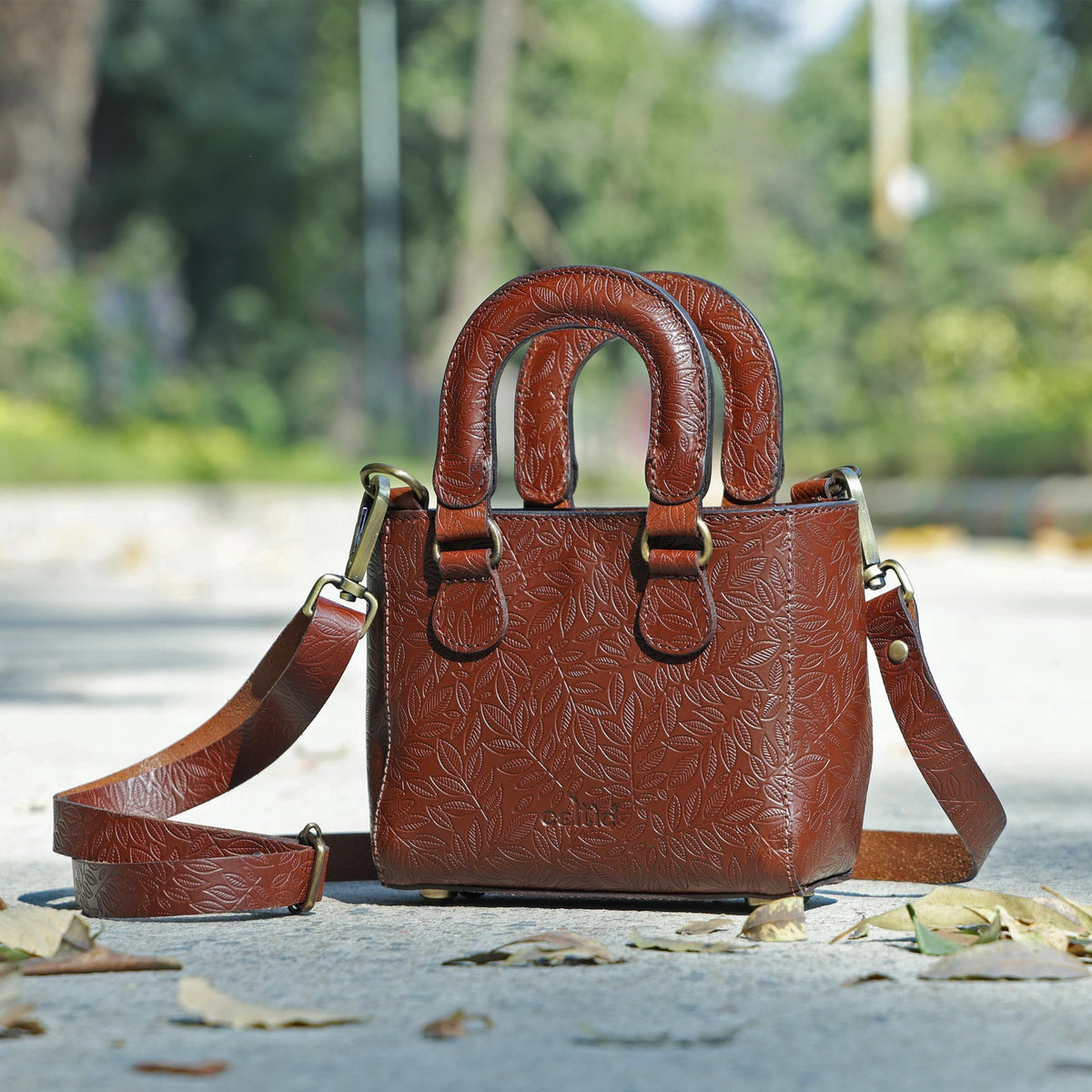 Premium Leather Designer Sling Bag ƒ????? Stylish & Functional for Everyday Use.BG-1619 E Brown