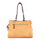 Premium Tan Leather 3-Piece Handbag Combo with Crossbody & Clutch