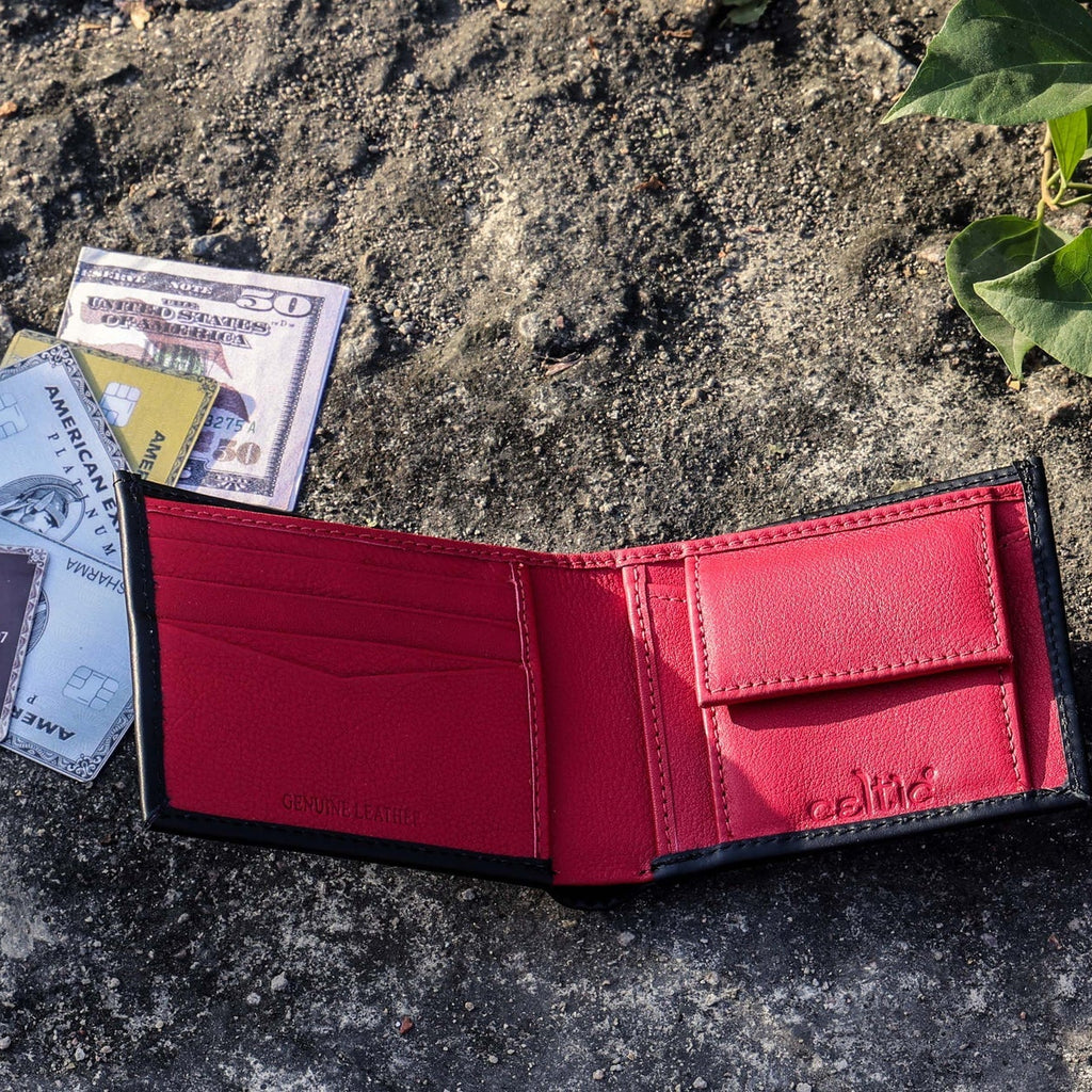 Celtic  Genuine Leather Bi-Fold Wallet with Coin Pocket | Stylish Men’s Wallet