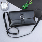 Celtic  Genuine Leather Sling Bag with Ring-Flap Design
