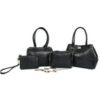 Luxury Black Crocodile Pattern Women’s 4-in-1 Handbag Set (Tote, Shoulder, Sling & clutch)