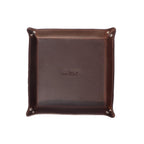 Celtic Dark Brown Color Pure Leather Tray For Office Use