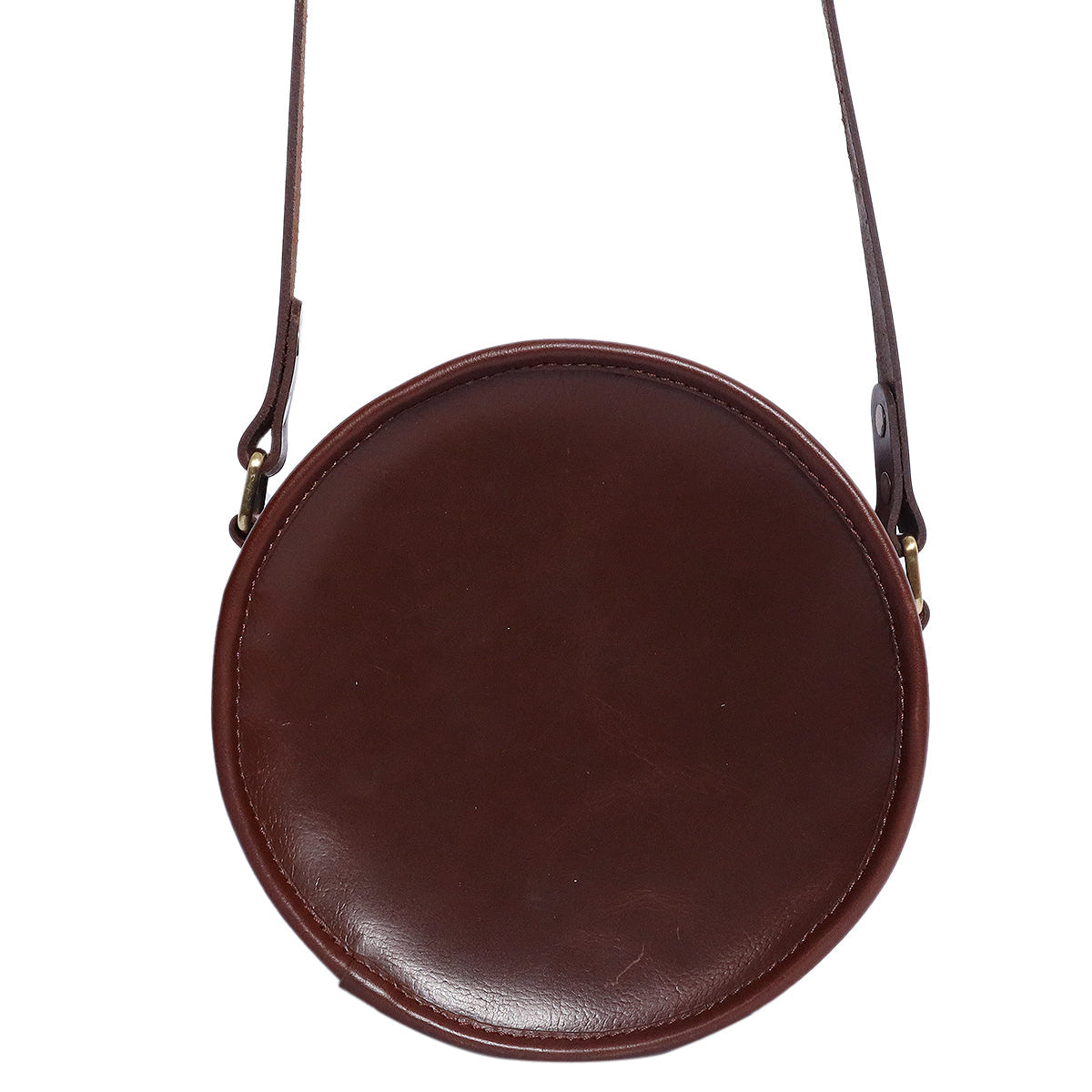 Round Crossbody Sling Bag with Zip Closure