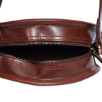Round Crossbody Sling Bag with Zip Closure