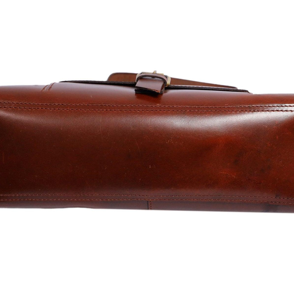 Classic Structured Handbag with Front Buckle Pocket & Top Handles