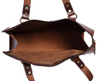 Classic Structured Handbag with Front Buckle Pocket & Top Handles
