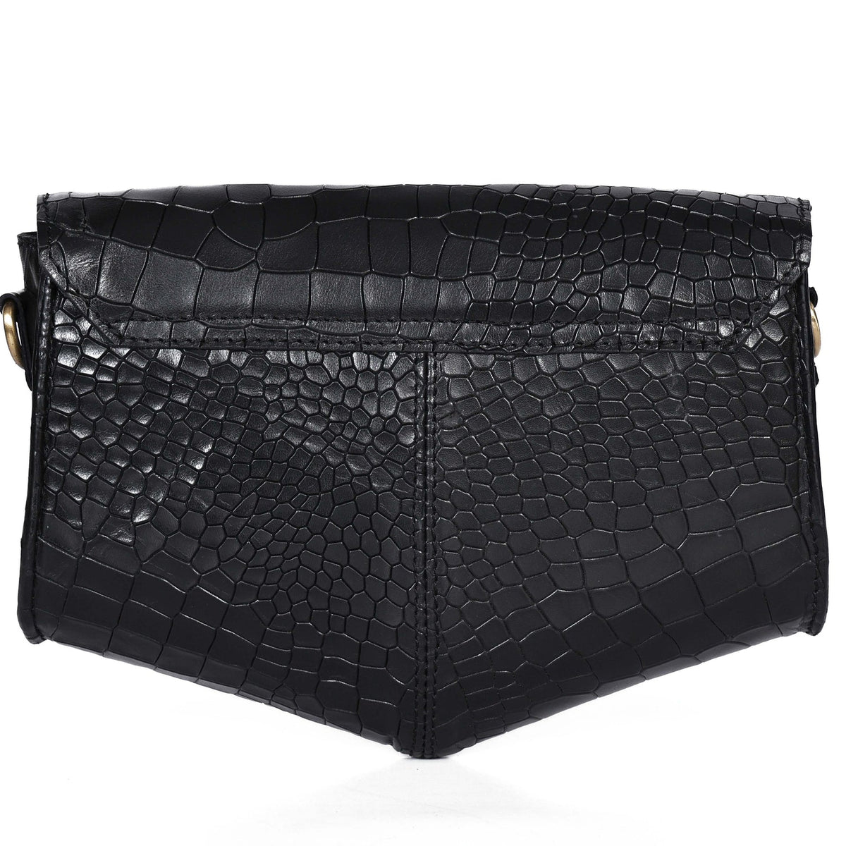 Premium Textured Leather Flap Sling Bag with Adjustable Strap & Inner Zip Pocket