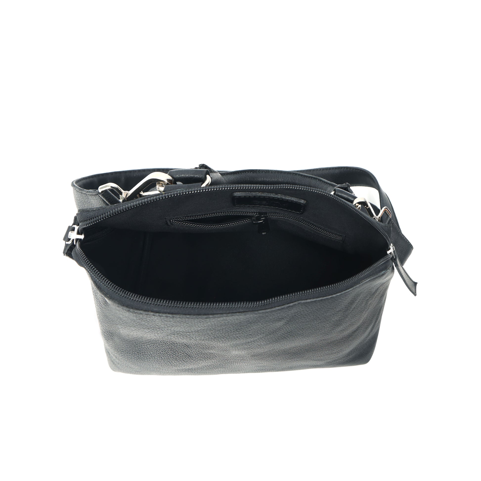 Black Premium Soft 100% Pure Leather Handheld Bag ƒ????? Elegant & Durable Everyday Purse. BG-1629