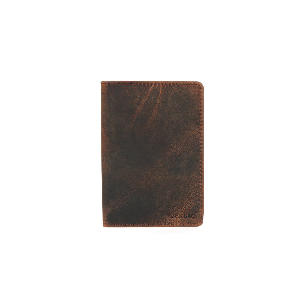 Celtic Premium Vintage Brown Genuine Leather Card Holder Wallet – Slim & Stylish