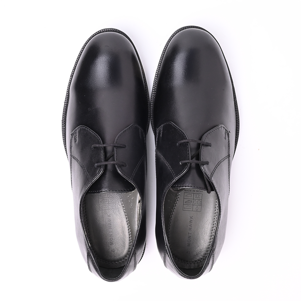 Leather Blucher Shoes – Open-Lace Derby Design with Cushioned TPR Comfort Sole & Breathable Leather Lining