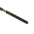 Unisex Handcrafted Genuine Leather Belt With Woven Ethnic Pattern And Matte Metal Buckle